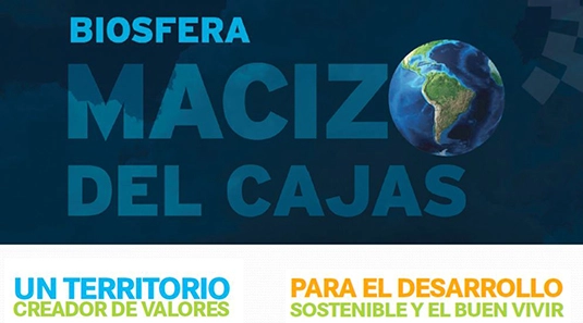 biosfera macizo cajas con slogan